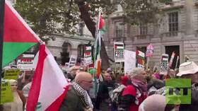 انطلاق مسيرة ضخمة دعما لفلسطين في لندن