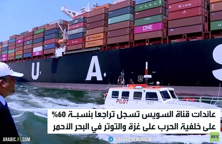 تراجع عائدات قناة السويس بنسبة 60%