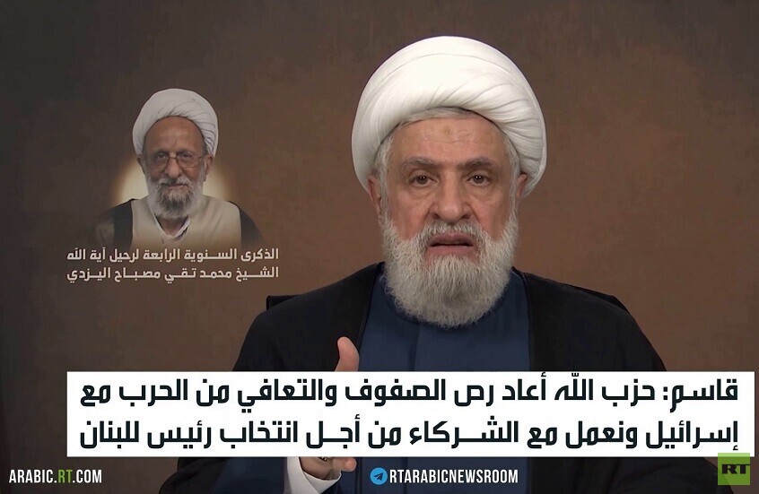 قاسم: نعمل من أجل انتخاب رئيس للبنان