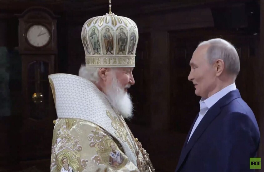 بوتين يهنئ البطريرك كيريل بعيد الميلاد
