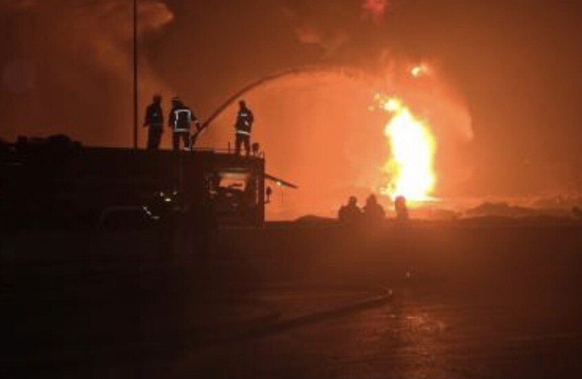مصر.. حريق ضخم في خط لضخ "البوتغاز"