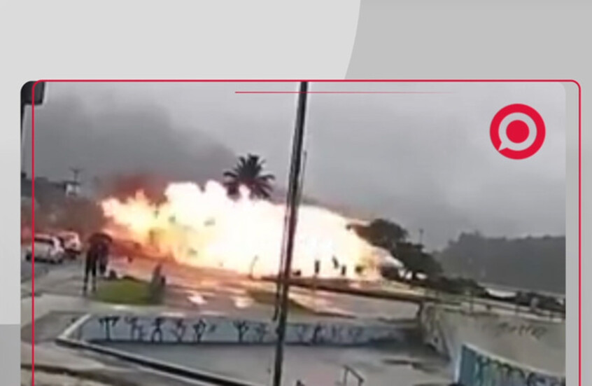 لحظة تحطم طائرة برازيلية خفيفة أثناء هبوطها