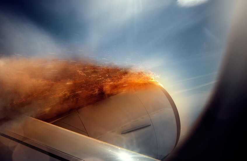 السعودية.. لقطات توثق حالة من الهلع على متن رحلة جوية إثر وميض ولهب في محرك الطائرة (فيديو)