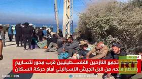 RT ترصد تجمع النازحين عند محور نتساريم
