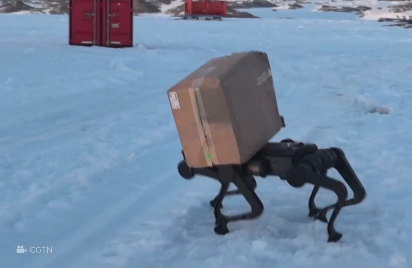 روبوت سداسي الأرجل صيني يؤدي مهمات في القطب الجنوبي