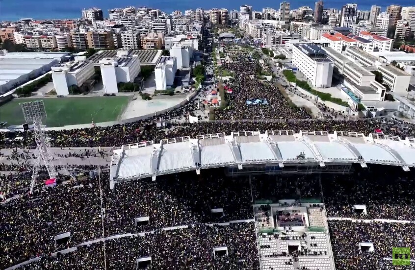 لبنان.. عشرات الآلاف يشاركون في تشييع حسن نصر الله وهاشم صفي الدين