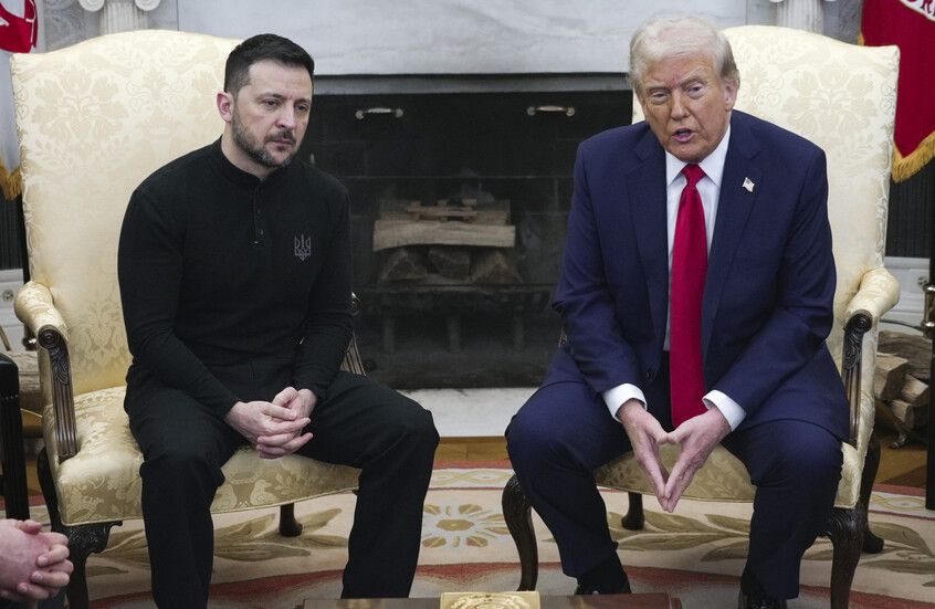 بالفيديو.. ترامب يقلد حركات زيلينسكي بسخرية!