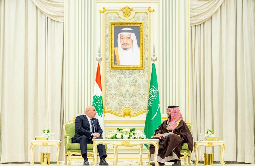 ولي العهد السعودي يبحث مع الرئيس اللبناني مستجدات الأوضاع في لبنان والمنطقة (فيديوهات + صور)