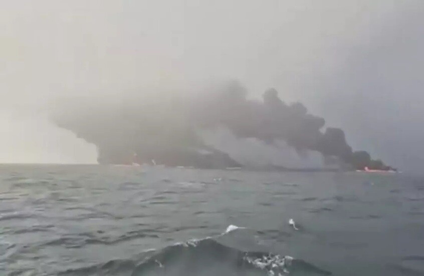 اصطدام ناقلة نفط أمريكية وسفينة حاويات برتغالية قبالة سواحل بريطانيا