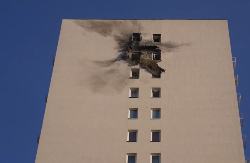 مشاهد للمباني السكنية المتضررة جراء هجوم أوكراني على موسكو