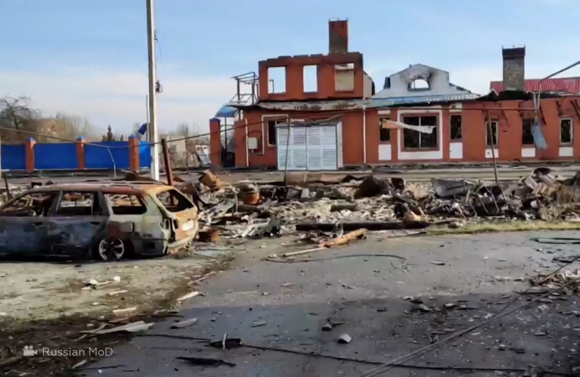 أولى اللقطات من مدينة سودجا المحررة في مقاطعة كورسك