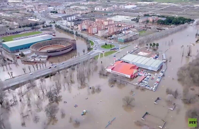 إسبانيا.. فيضانات في مدينة أفيلا