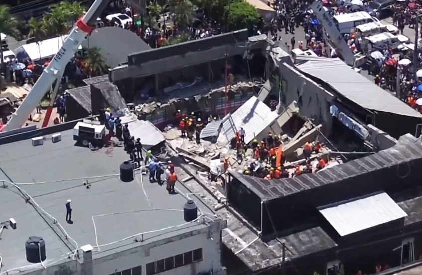 لقطات جوية لملهى ليلي منهار في الدومينيكان وارتفاع عدد القتلى إلى 58 شخصا