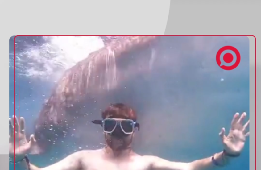 مغامرة غوص تنتهي بلحظة رعب غير متوقعة