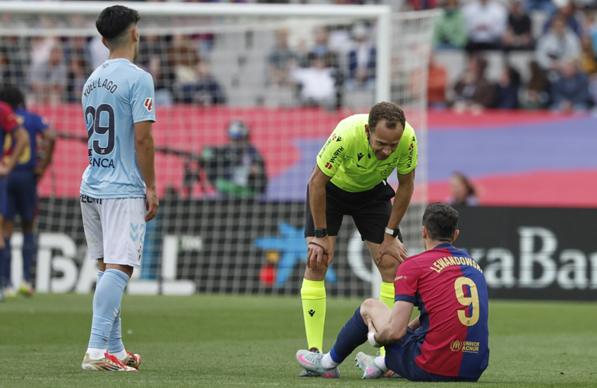 كابوس قبل الكلاسيكو والأبطال!.. برشلونة يكشف عن طبيعة إصابة ليفاندوفسكي