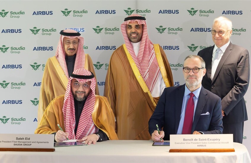 السعودية توقع صفقة مع "إيرباص" لشراء 20 طائرة عريضة البدن