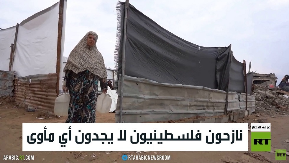 نازحون فلسطينيون لا يجدون أي مأوى