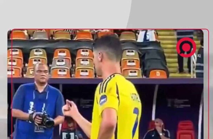 يخاطب نفسه ويقوم بحركات غريبة.. مشهد مؤثر لرونالدو بعد خسارة فريقه