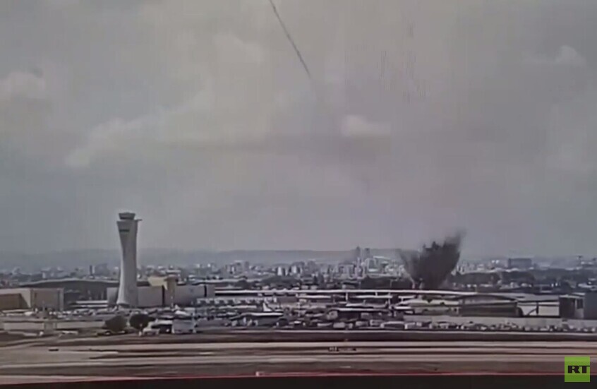 تل أبيب.. سقوط صاروخ أطلق من اليمن في محيط مطار بن غوريون