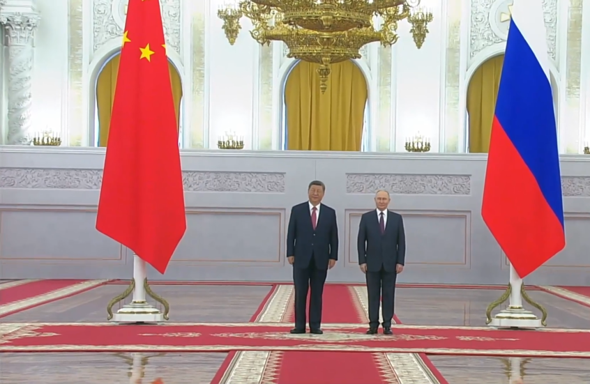 مراسم استقبال الرئيس الصيني شي جين بينغ في الكرملين