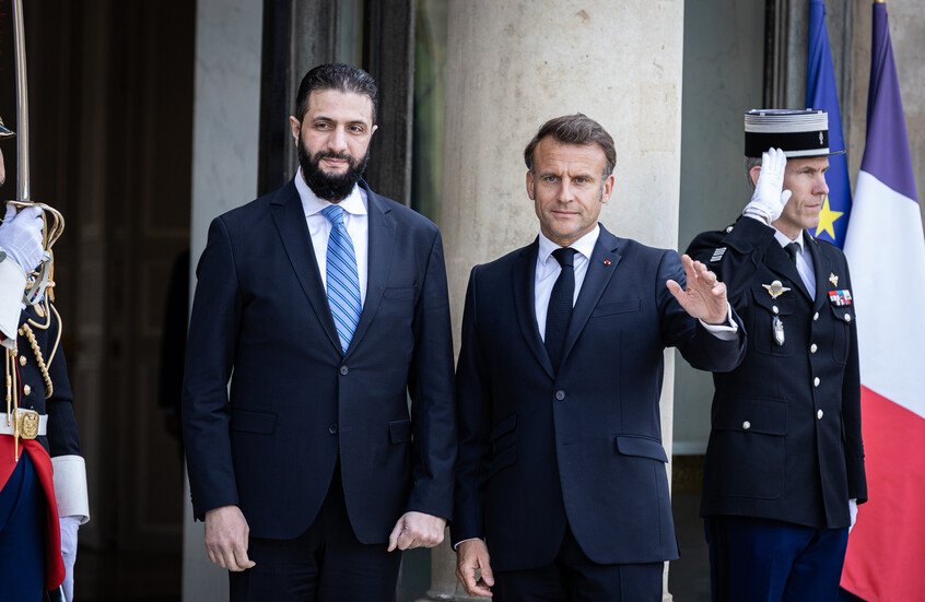 الرئيس السوري أحمد الشرع يوجه رسالة شكر إلى نظيره الفرنسي إيمانويل ماكرون