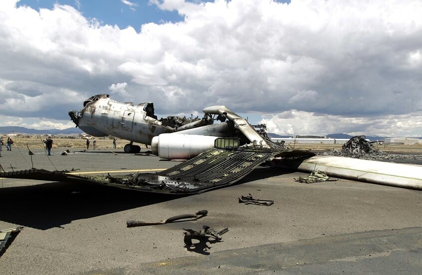 مصادر: الطائرات اليمنية التي دمرتها إسرائيل بمطار صنعاء لم يكن مؤمنا عليها