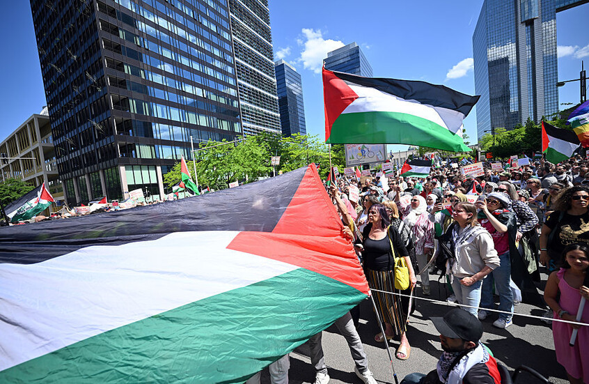 مظاهرات حاشدة في إسبانيا ضد المجازر في غزة (فيديو)