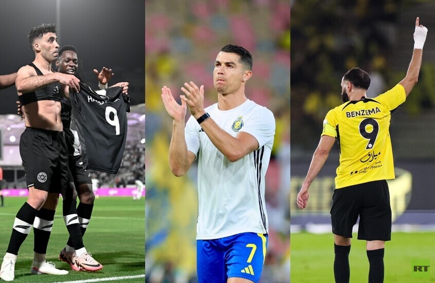 بنزيما وحمد الله يشددان الخناق على رونالدو (فيديو)