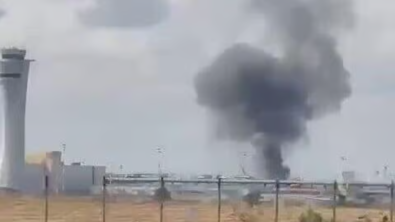 فيديو متداول للحظة سقوط "الصاروخ الحوثي" في محيط مطار بن غوريون