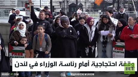 وقفة احتجاجية أمام رئاسة الوزراء في لندن