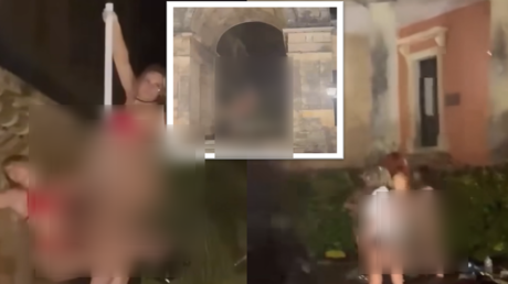 فضيحة في اليونان.. راقصات عمود "شبه عاريات" أمام قصر تاريخي يثرن عاصفة من الغضب (فيديو)