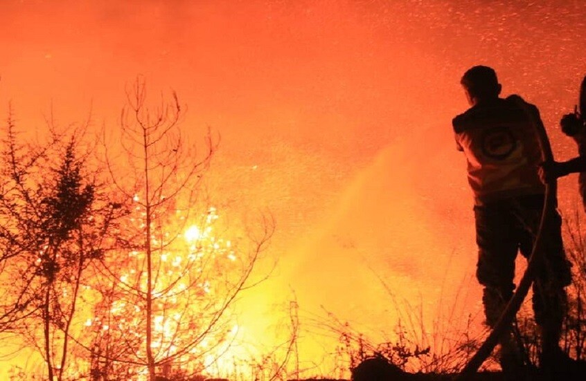 سوريا.. حريق في غابات منطقة السفكون باللاذقية (صور+فيديو)