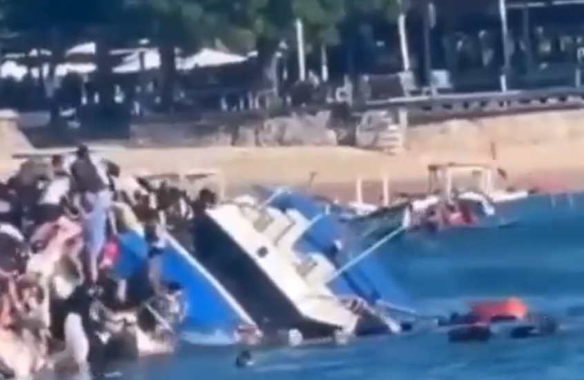 لقطات مرعبة لغرق قارب سياحي قبالة سواحل بالي (فيديوهات)