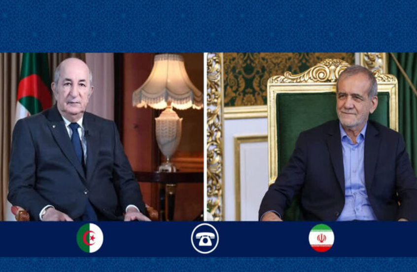 الرئيس الإيراني لنظيره الجزائري: لو اتحد المسلمون لما تمكنت إسرائيل من ارتكاب الجرائم الشنيعة بغزة