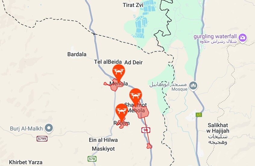 الجيش الإسرائيلي يعلن اعتراض مسيّرة في غور الأردن