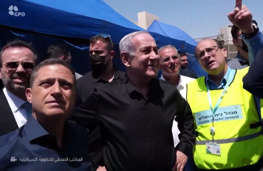 نتنياهو يطّلع على حجم الأضرار بمستشفى سوروكا في بئر السبع بعد تعرضه للقصف الإيراني