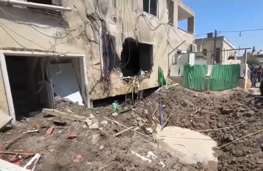 دمار في مدينة بيسان شرقي إسرائيل إثر انفجار مسيرة إيرانية