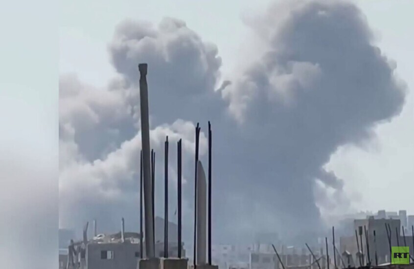 خان يونس.. تصاعد أعمدة من الدخان نتيجة القصف الإسرائيلي المتواصل