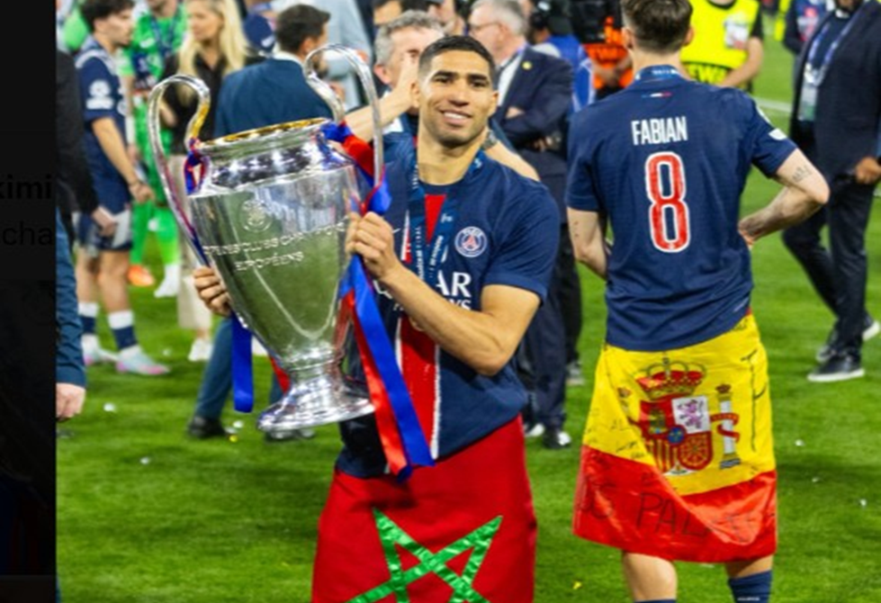 حكيمي يعلق على تتويج سان جيرمان بلقب دوري الأبطال بعبارة موجزة