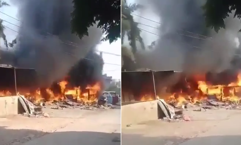 لبنان.. حريق في منطقة البداوي بطرابلس يلتهم 4 حافلات (فيديو)