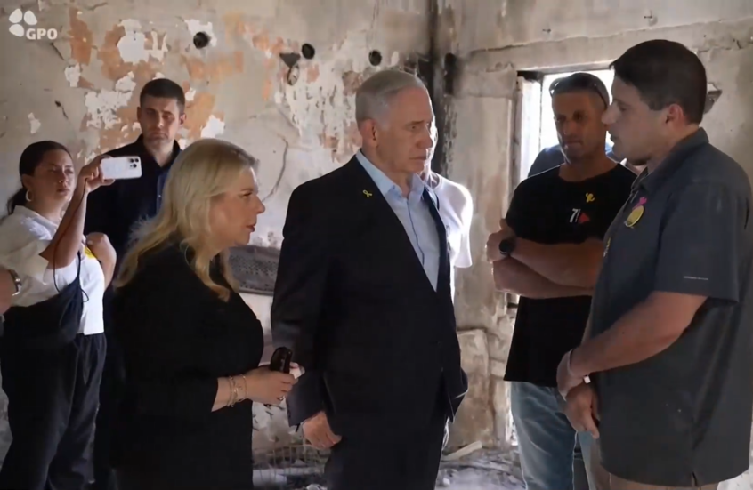 نتنياهو يزور كيبوتس نير عوز بغلاف غزة للمرة الأولى منذ أكتوبر 2023