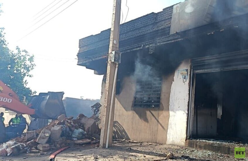 نشوب حريق في مخزن للألعاب النارية في الخرطوم