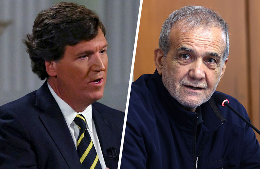 كارلسون يجري مقابلة مع الرئيس الإيراني بعد انتهاء المواجهة العسكرية مع تل أبيب وواشنطن