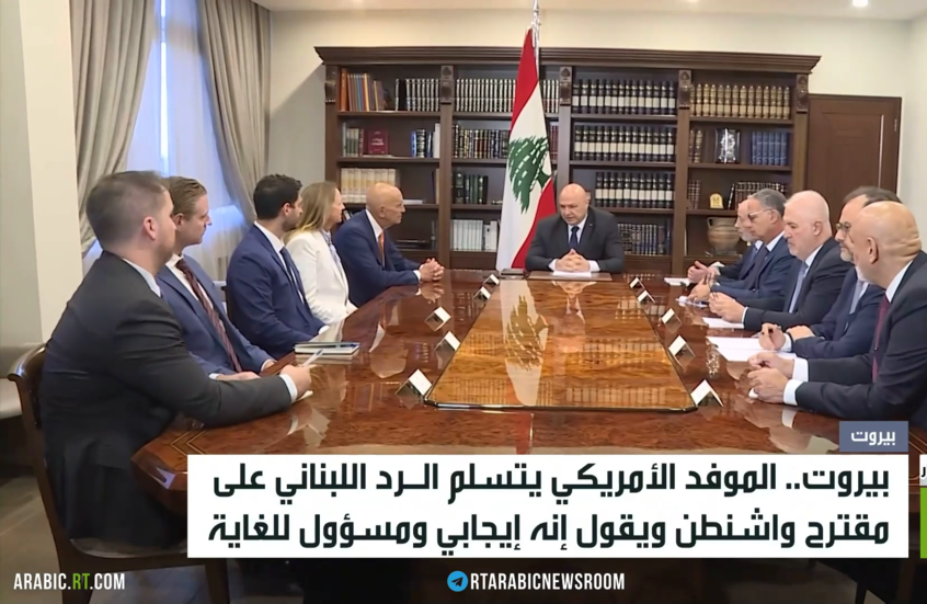 الموفد الأمريكي: رد لبنان إيجابي