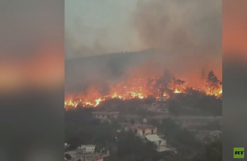 الحرائق تواصل التهام مساحات واسعة في غرب سوريا