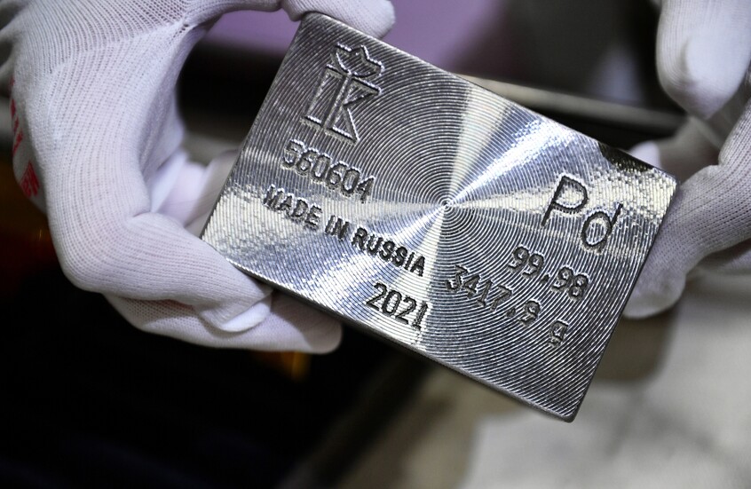 سعر معدن البالاديوم يصعد إلى أعلى مستوى منذ سبتمبر 2023