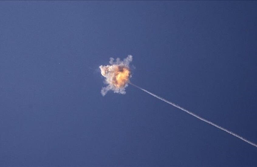 اعتراض صاروخين أطلقا من وسط غزة باتجاه مستوطنات غلاف القطاع
