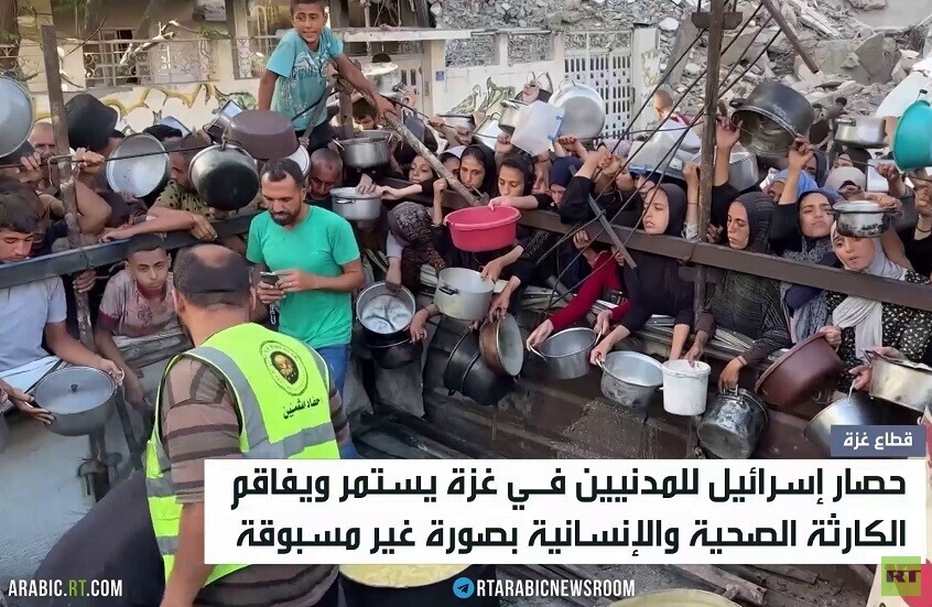 تكية واحدة لمليون نازح في مدينة غزة