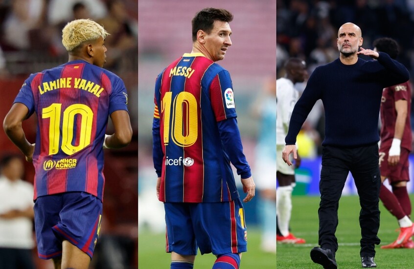 بيب غوارديولا يعلن موقفه من مقارنة لامين جمال بميسي!