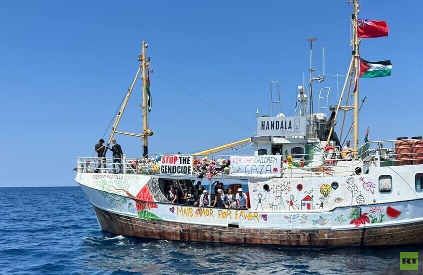 إسرائيل ترحل 7 أفراد من مشغلي سفينة "حنظلة"